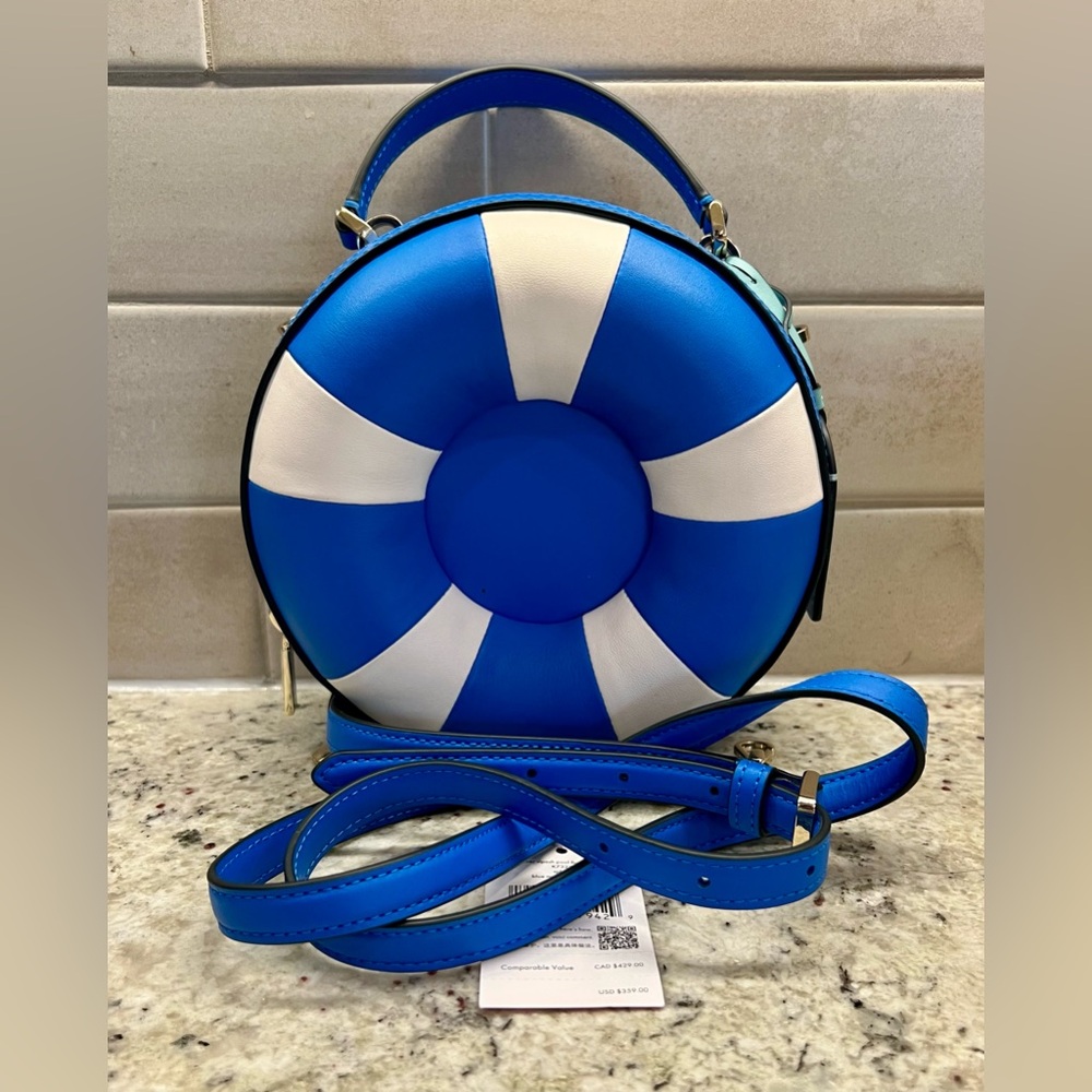 Kate Spade Splash Pool Float Crossbody Blue Multi Novelty NWOT - Picture 2 of 8
